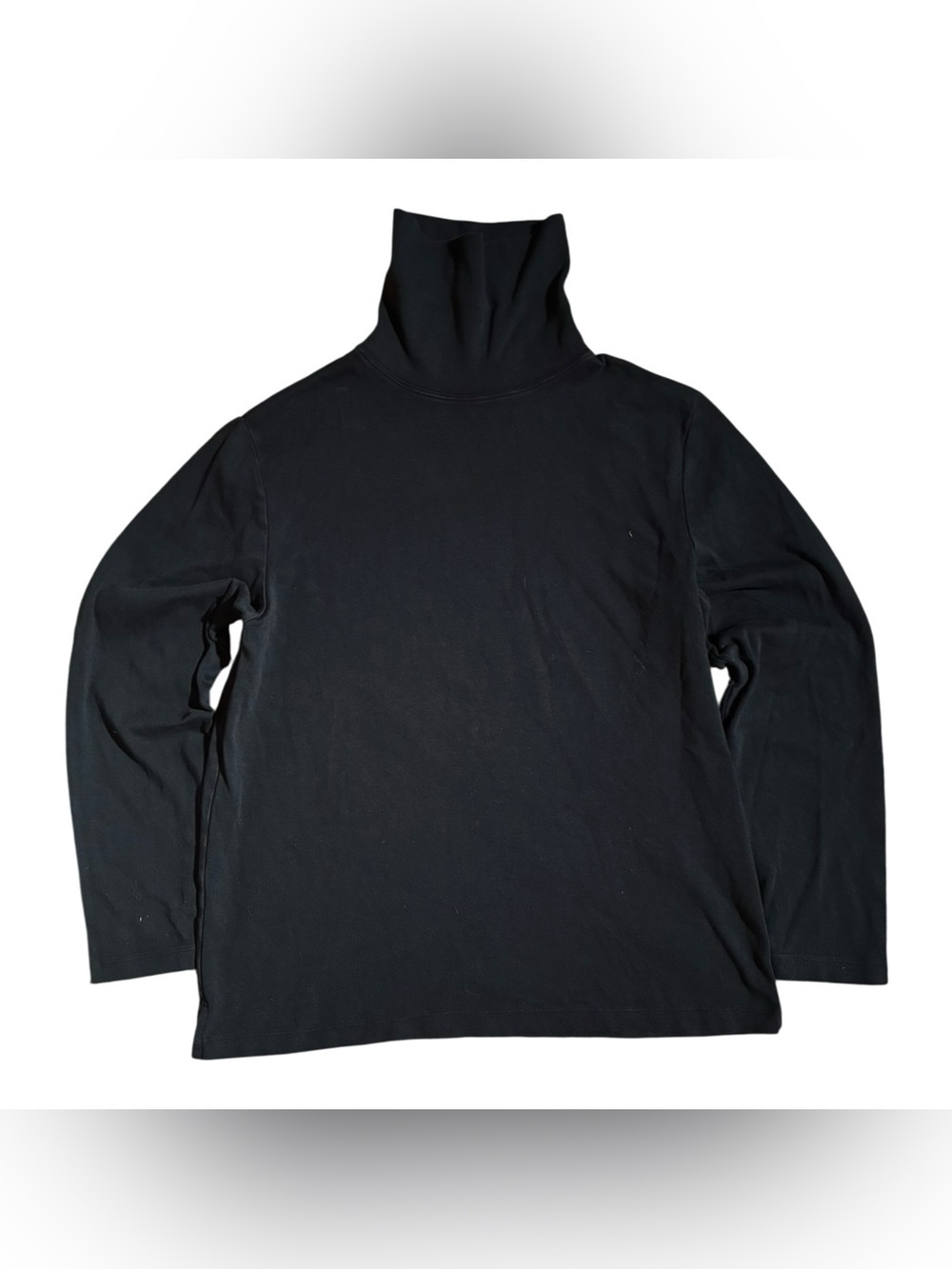 Todd Snyder Turtleneck Long Sleeve Cotton Sweatshirt Black